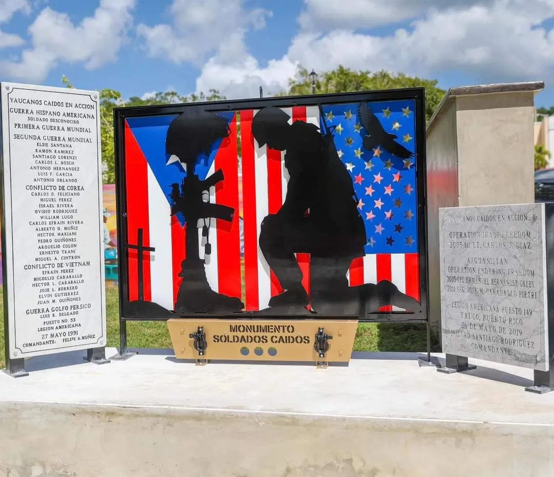 Yauco instala el ‘Monumento a los Soldados Caídos’ en el campo de batalla