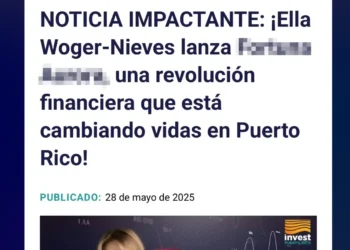 InvestPR denuncia esquema engañoso que utiliza nombre e imagen de su principal oficial ejecutiva