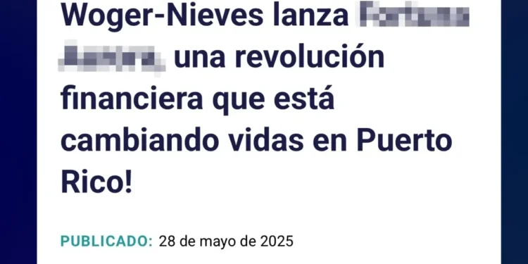 InvestPR denuncia esquema engañoso que utiliza nombre e imagen de su principal oficial ejecutiva