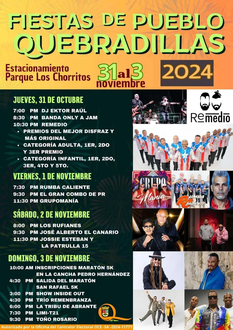 Fin de semana de Fiestas de Pueblo 2024 en Quebradillas