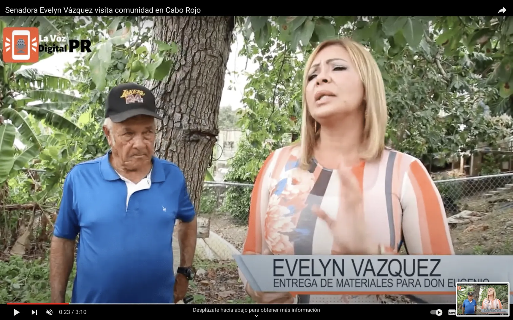 Senadora Evelyn Vázquez visita comunidad en Cabo Rojo