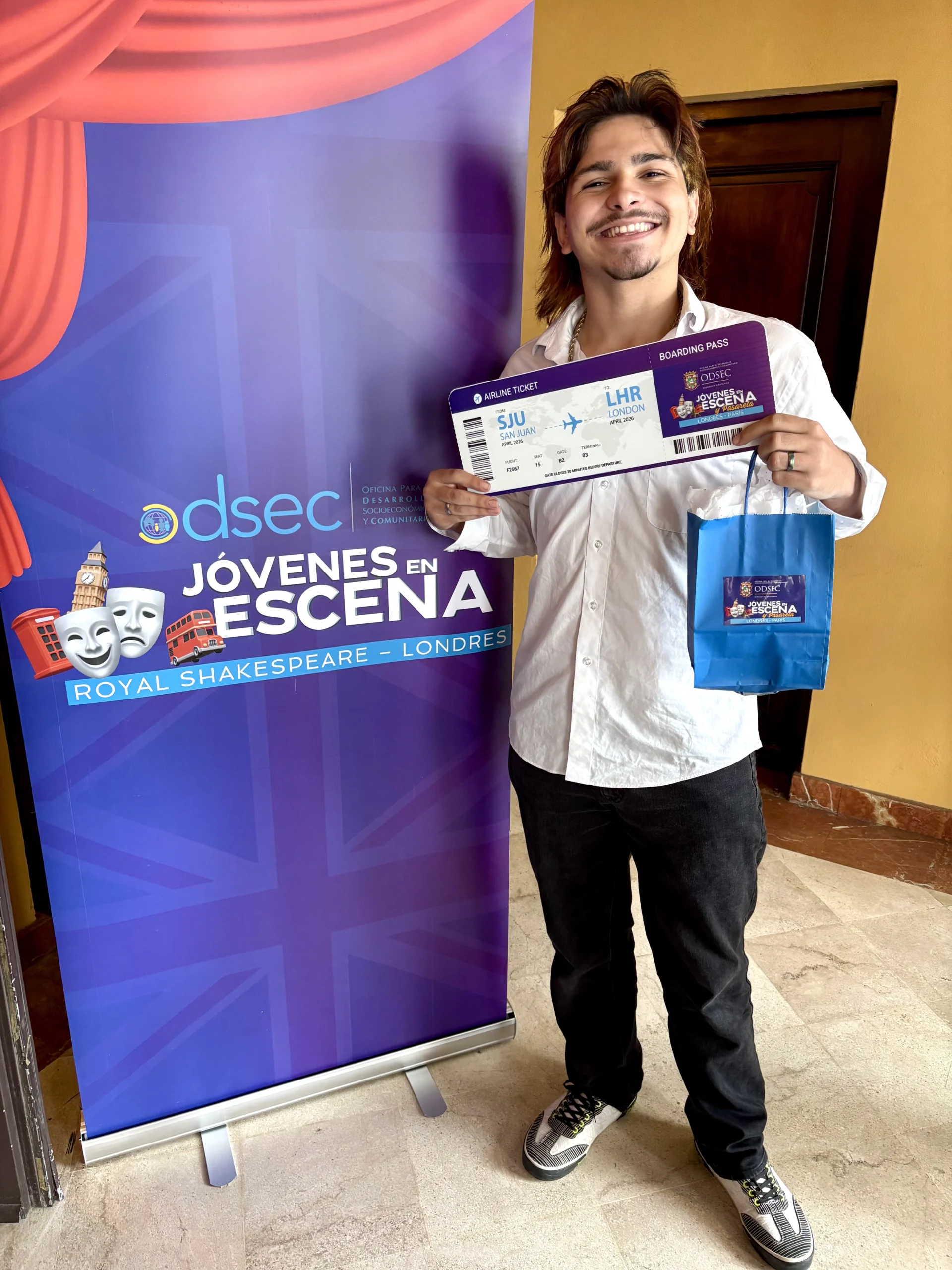 Joven actor de San Germán representará a Puerto Rico en programa artístico internacional en Londres