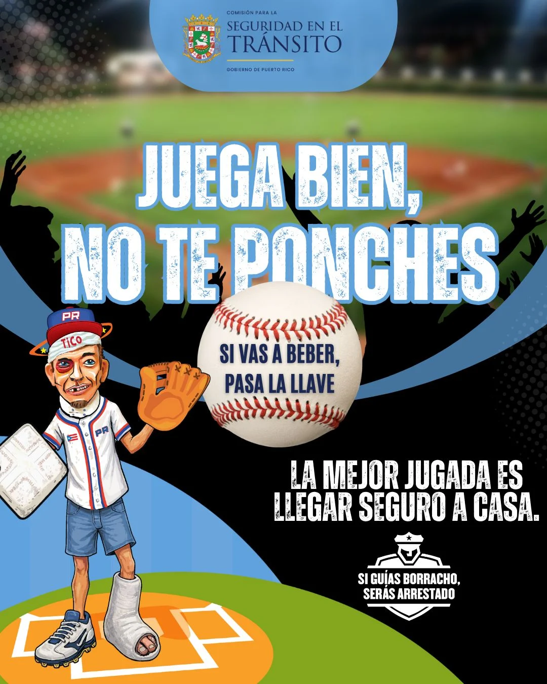 CST refuerza campaña educativa contra guiar borracho durante el World Baseball Classic en Puerto Rico