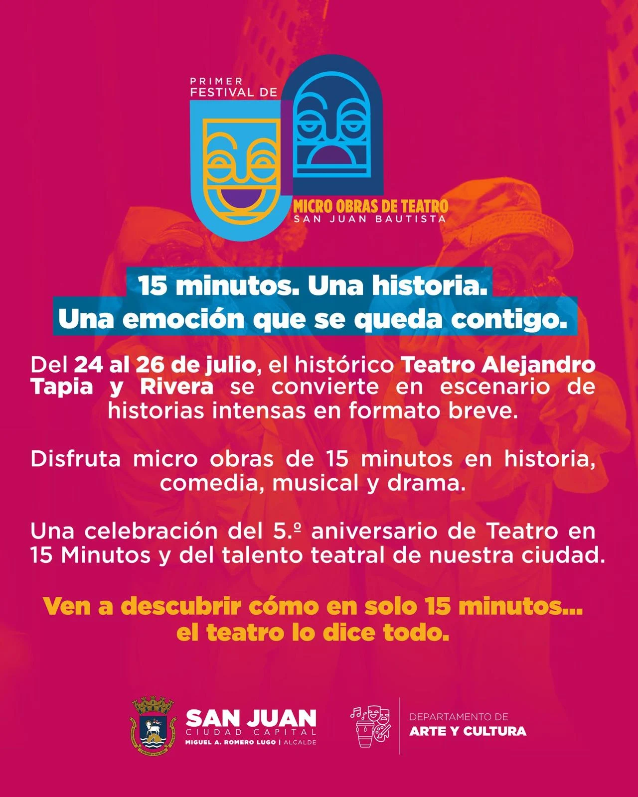 Municipio de San Juan convoca al 1er Festival de Micro Obras de Teatro San Juan Bautista 2026