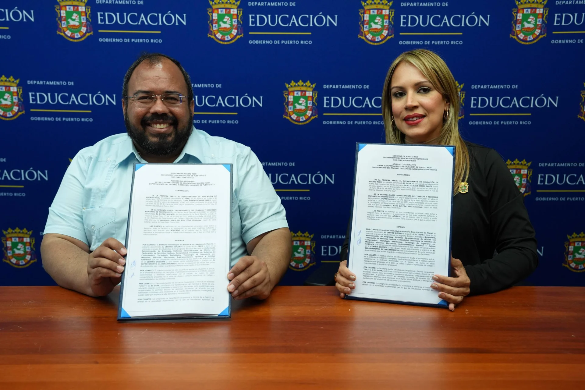 Departamentos del Trabajo y Educación formalizan acuerdo para prácticas estudiantiles en el gobierno