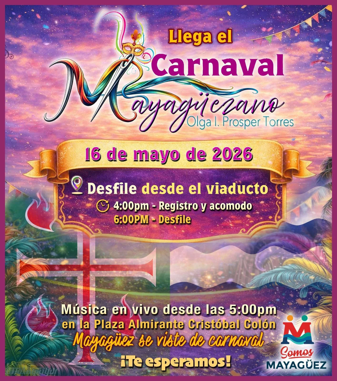 Mayagüez celebrará el Carnaval Mayagüezano 2026 con desfile, música y comparsas