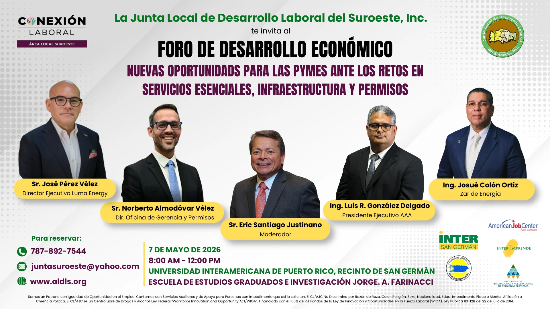 Foro en San Germán abordará oportunidades y retos de las pymes ante crisis de servicios e infraestructura