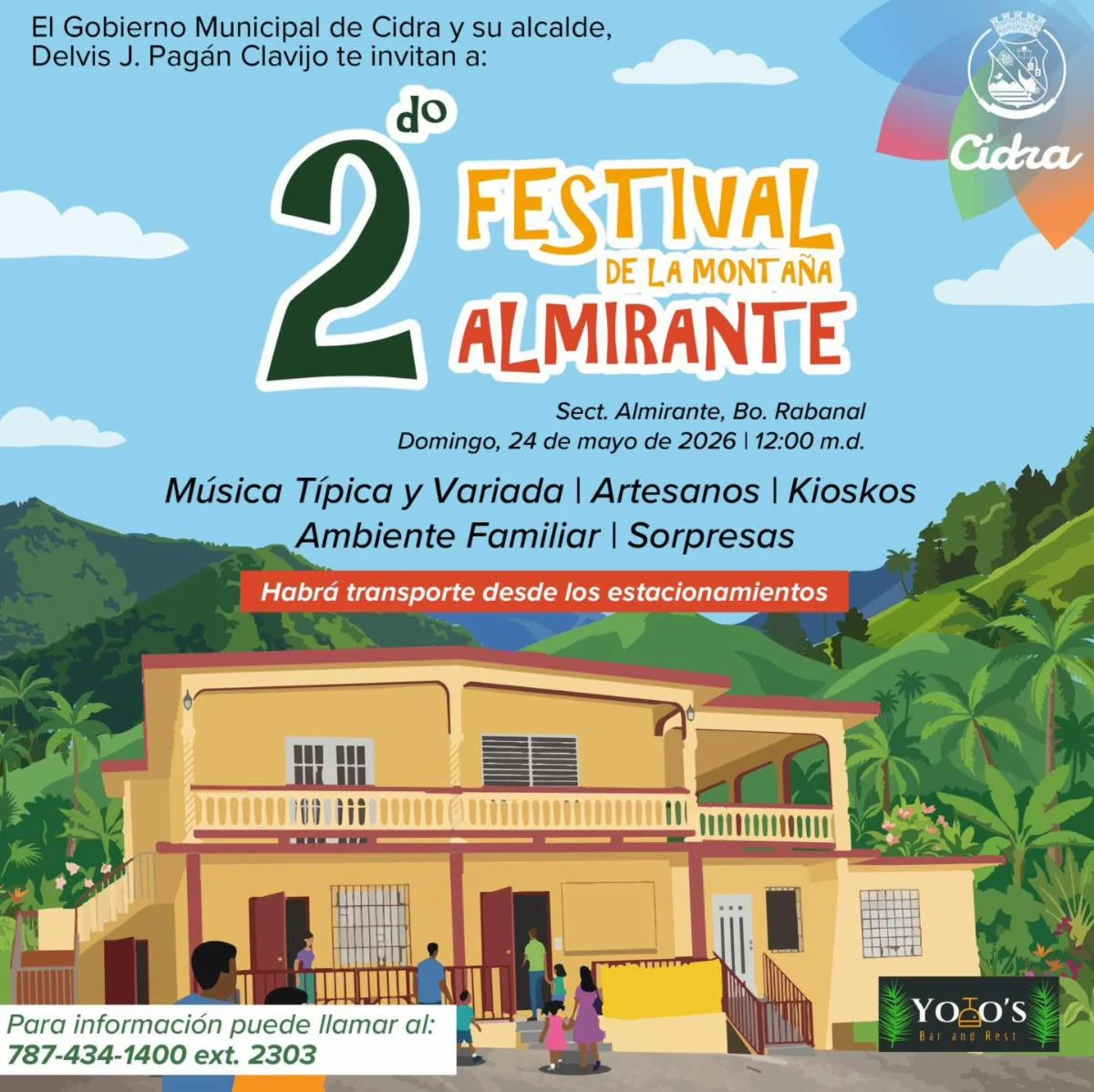 Festival de la Montaña Almirante regresa a Cidra con música, artesanía y actividades familiares