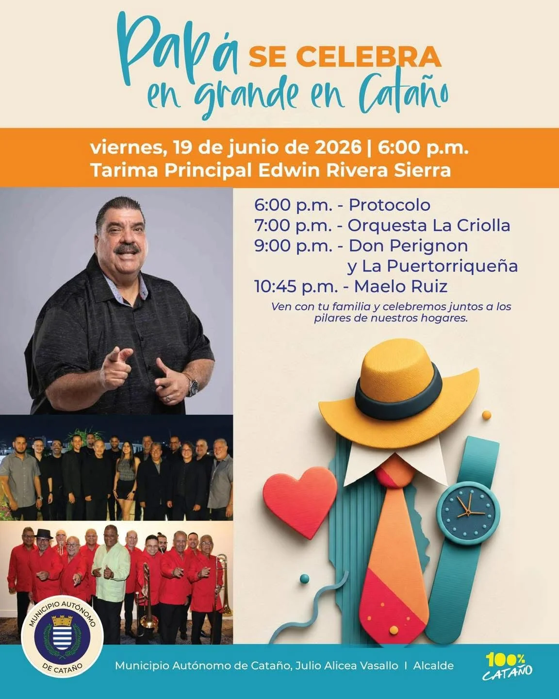 Municipio de Cataño celebrará a los padres con una gran noche de música, familia y seguridad