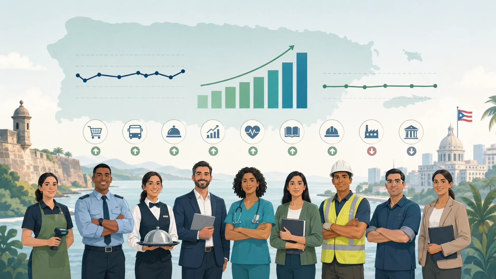 Crece el empleo asalariado no agrícola y se mantiene estable la tasa de desempleo