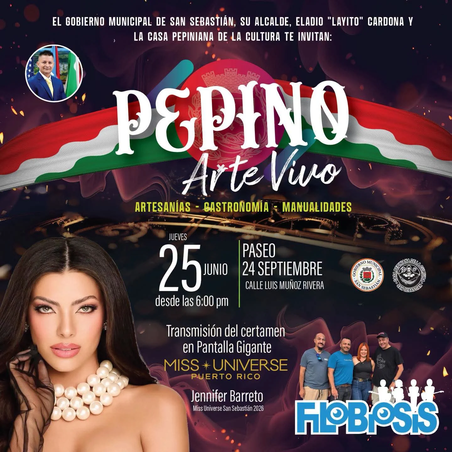 Pepino Arte Vivo reunirá al pueblo para respaldar a Jennifer Barreto durante Miss Universe Puerto Rico 2026