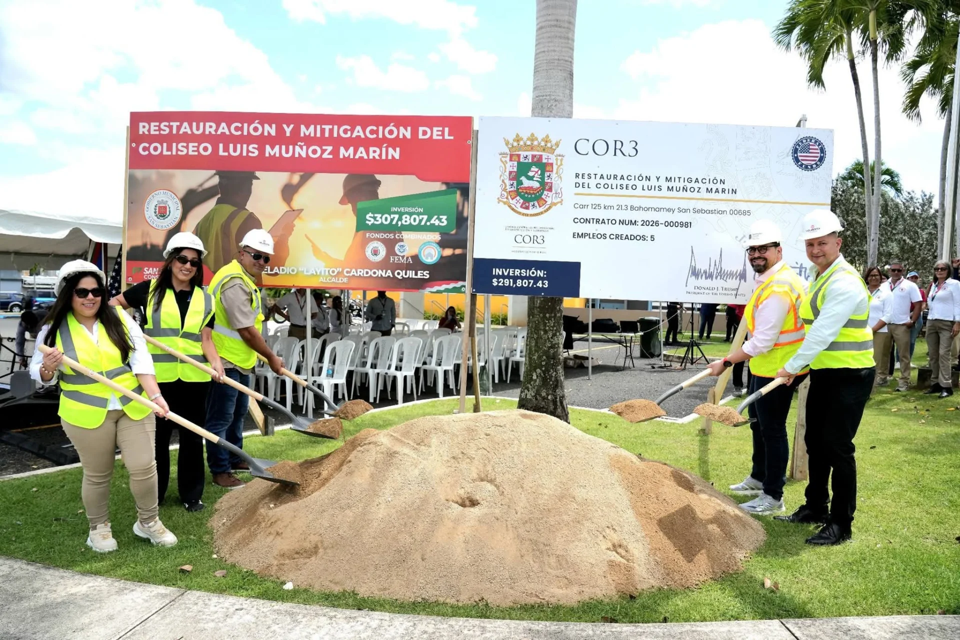 San Sebastián inicia restauración del Coliseo Luis Muñoz Marín y obras viales