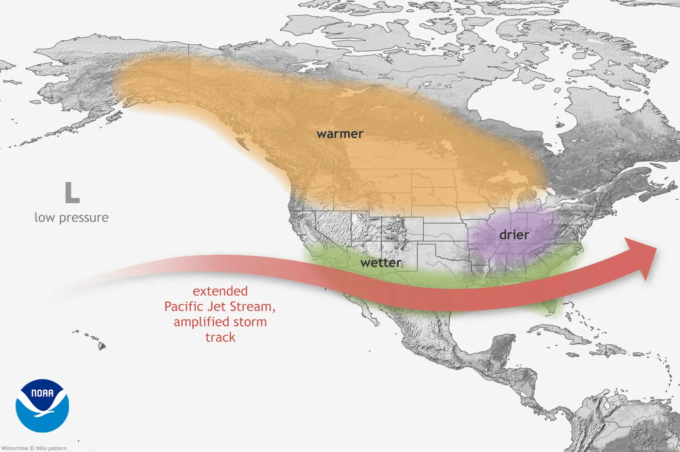 NOAA confirma formación de El Niño y advierte que podría intensificarse este invierno