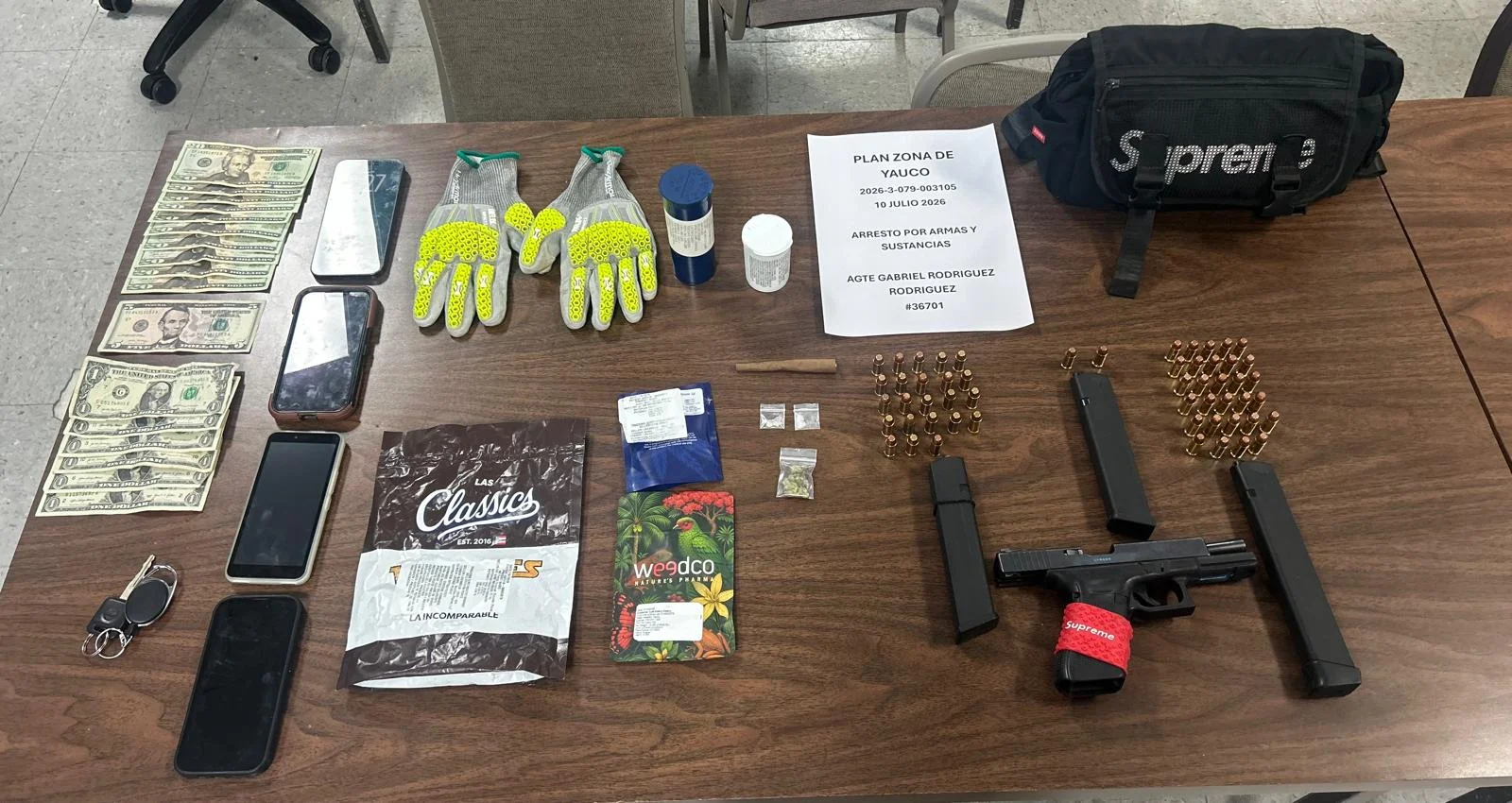 Arrestan a cuatro hombres tras ocupar arma, drogas y municiones durante intervención en Yauco