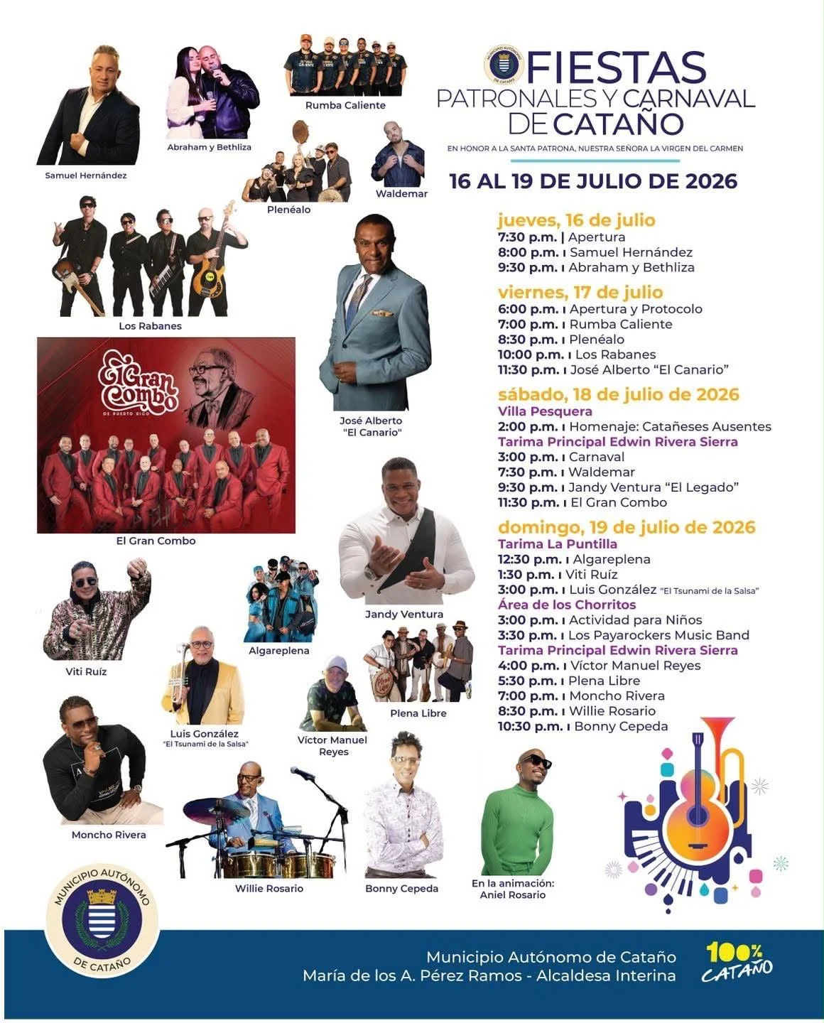 Cataño convierte sus Fiestas Patronales y Carnaval en una gran celebración de la música, la tradición y el deporte puertorriqueño