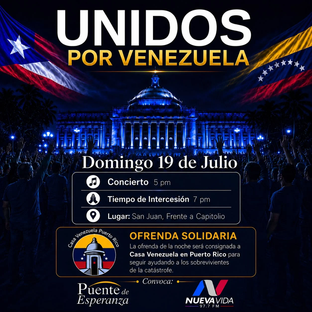 Puerto Rico se une en oración y solidaridad con Venezuela
