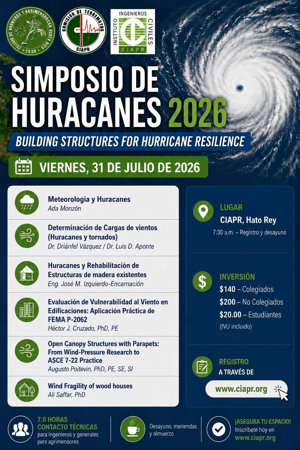 CIAPR reunirá expertos para fortalecer la resiliencia de estructuras ante huracanes