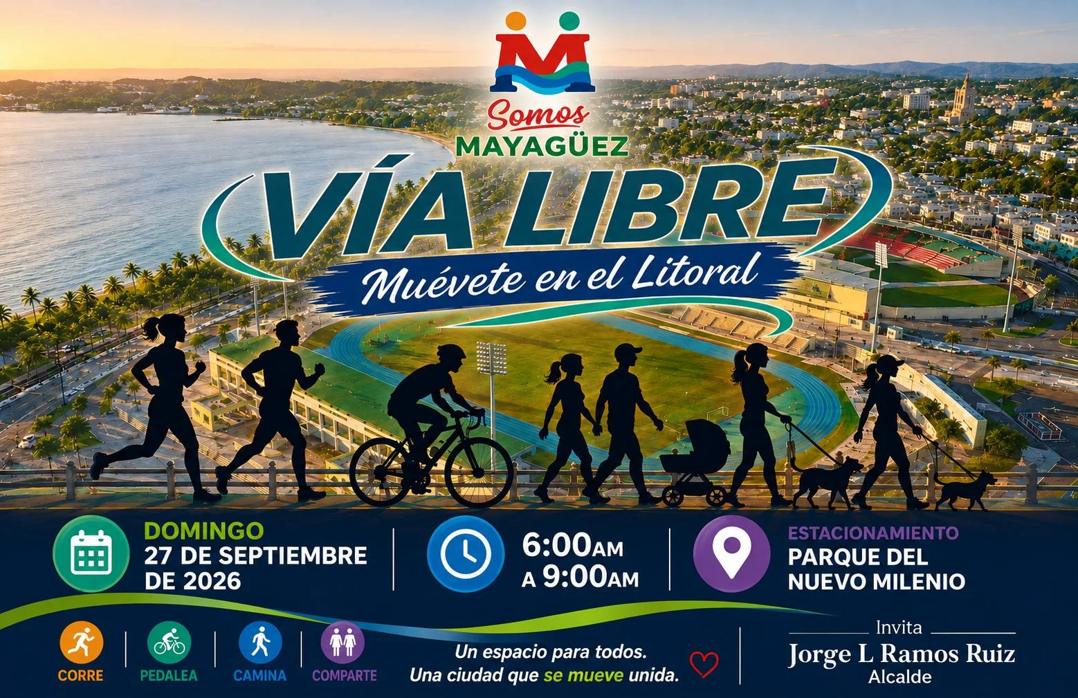 Mayagüez inaugura su Vía Libre, “Muévete en el Litoral”