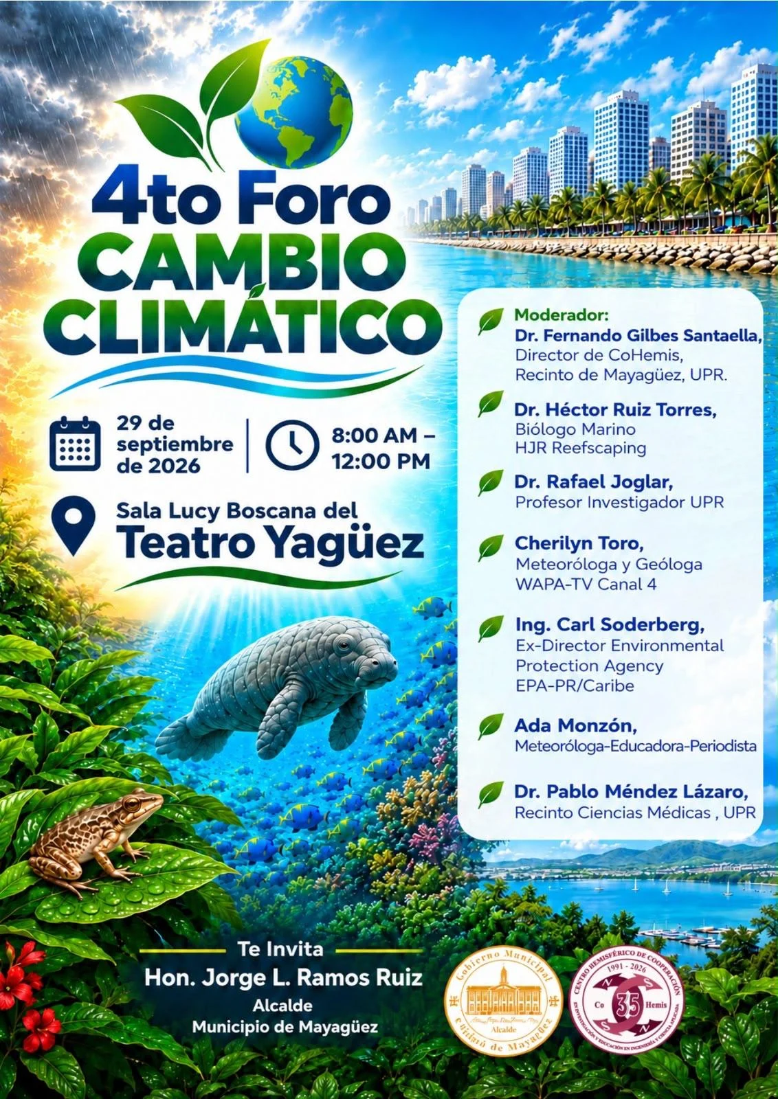 Mayagüez invita a toda la ciudadanía al  4to Foro sobre Cambio Climático