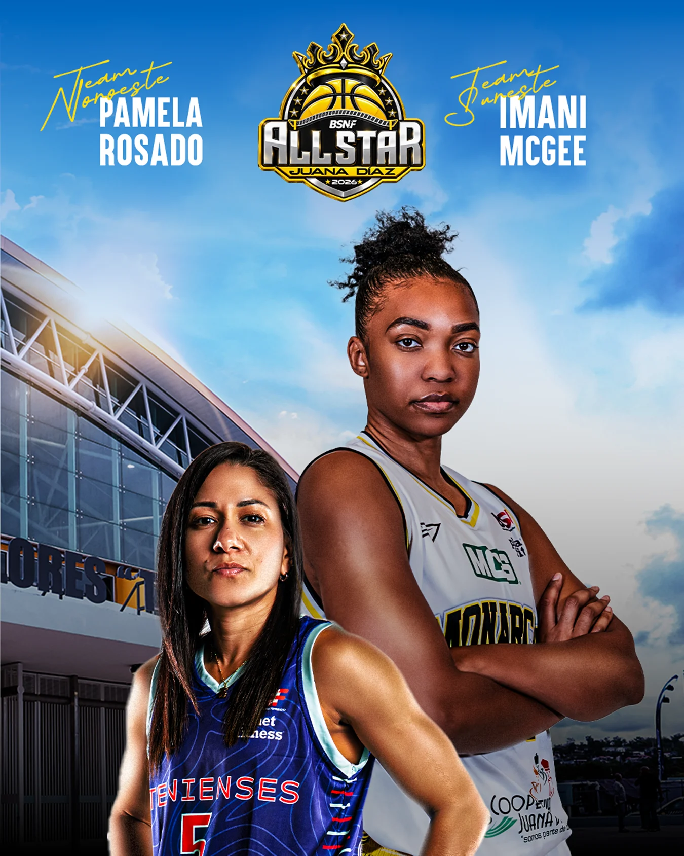 Imani McGee y Pamela Rosado serán las capitanas del Juego de Estrellas 2026 del BSNF