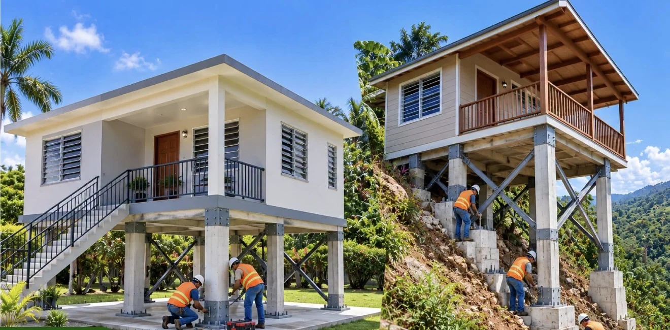 Morovis orienta sobre la rehabilitación sísmica en casas de zancos y terrenos escarpados