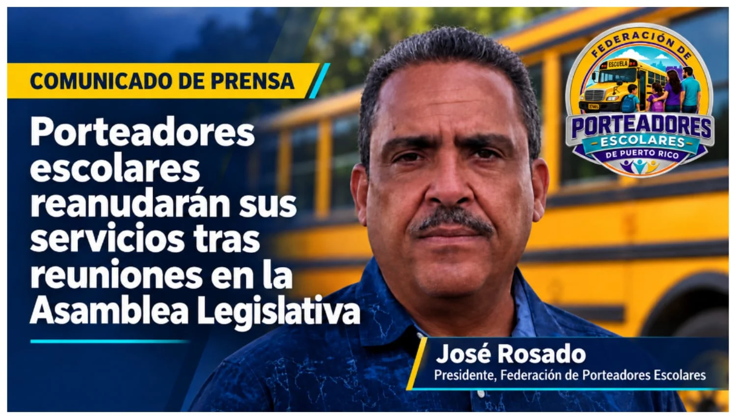 Porteadores escolares reanudarán sus servicios tras reuniones en la Asamblea Legislativa